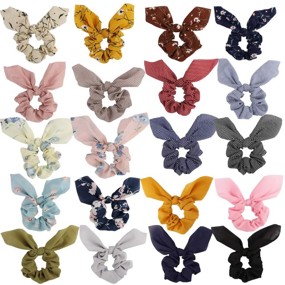 20 Pack Hair Scrunchies for Women, Adorable Chiffon Bow Scrunchies for Thick Hai - Picture 1 of 7